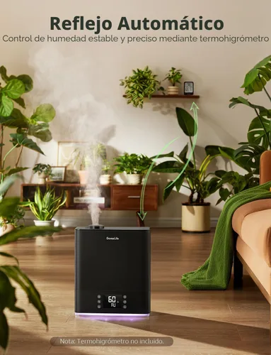 Vista 3 de GoveeLife Humidificadores Inteligentes para Dormitorio Habitación Grande, Humidificador de Aire WiFi de Niebla Fría de Llenado Superior de 6L, Modo