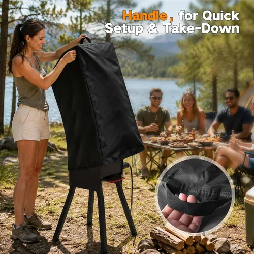 Vista 6 de Outdoor Fryers Cover for Grills House DF02B Propane Deep Fryer