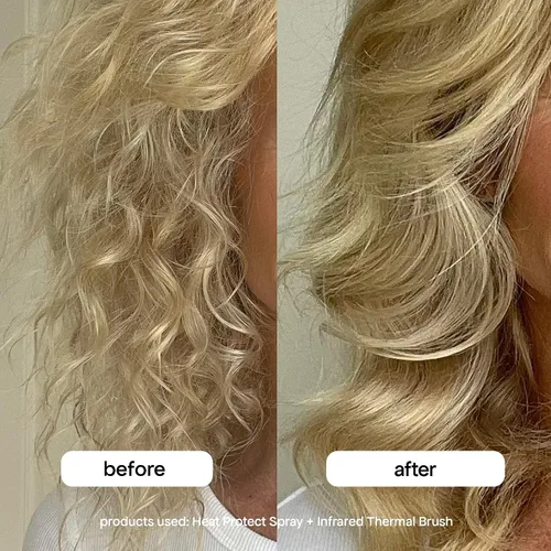 Vista 7 de BONDIBOOST Cepillo térmico infrarrojo, cepillo redondo térmico térmico térmico para cabello suave y brillante, peinado seco para volumen
