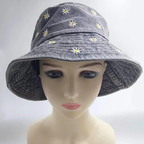 Vista 3 de Sombreros de pescador de algodón premium, sombreros plegables para hombres y mujeres, sombrero de pescador, sombreros de pesca