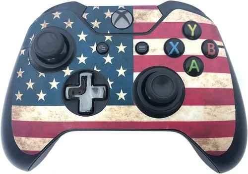 Vista 2 de Vinilo Skin Sticker Protector para Microsoft Xbox One Controller Joystick USA American Flag