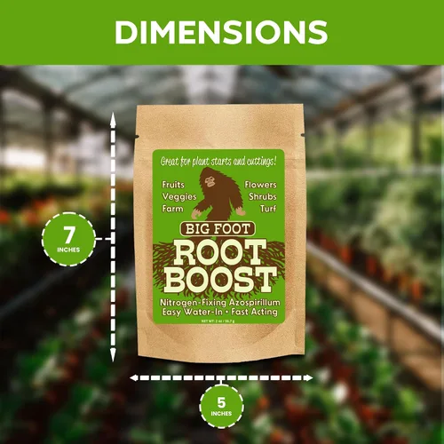 Vista 2 de Big Foot Polvo soluble en agua probiótico para plantas establecidas y trasplantes – Cultiva el tamaño de la raíz, aumenta el nitrógeno, cultiva