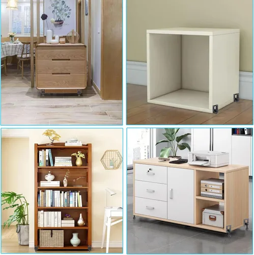 Vista 7 de OwnMy Paquete de 4 niveladores de muebles ajustables en forma de L