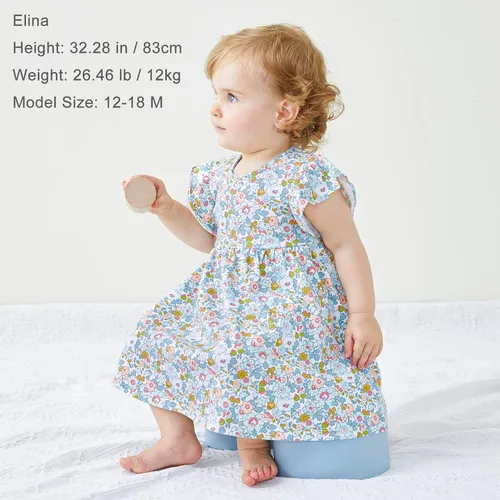 Vista 137 de pureborn Vestido de bebé niña 0-24 meses