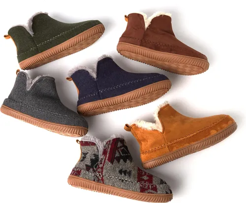 Vista 7 de Dearfoams Alpine Brixen - Botas cómodas de espuma viscoelástica para interiores y exteriores para hombre