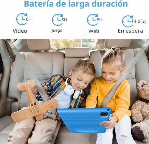 Vista 4 de JREN Tablet para Niños ｜ 10 Pulgadas 64GB Android 14 ｜ Octa-core ｜ 64GB ｜ WiFi ｜ Bluetooth ｜ Control Parental ｜ Contenido para Niños ｜ Tabletas