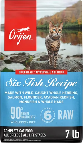 Vista 9 de ORIJEN Fit & Trim - Comida seca para gatos sin granos, altas proteínas, premium, bolsa de 4 libras