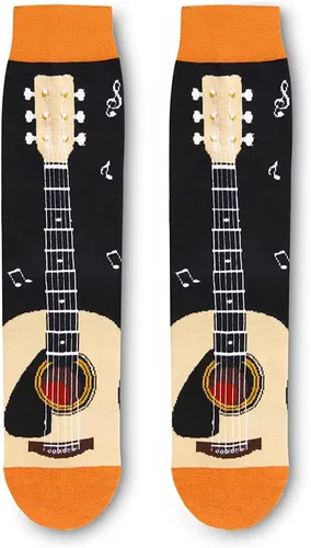 Vista 5 de HAPPYPOP Regalos divertidos para hombres papá música golf, guitarra, bolos, regalos republicanos, calcetines de guitarra para papá golf