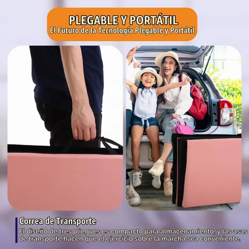 Vista 3 de Gymnastics Mats Foldable Tumbling Mats Portable Gymnastics Exercise Mat Thick Gymnastics Tumbling Mats Pad Home Exercise Panel Mat With Carrying
