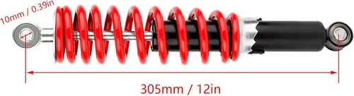 Vista 2 de KIMISS Suspensión de ajuste del amortiguador, 12.008 in amortiguadores delanteros de suspensión para 110cc 150cc 200cc 250c ATV Quad Bike