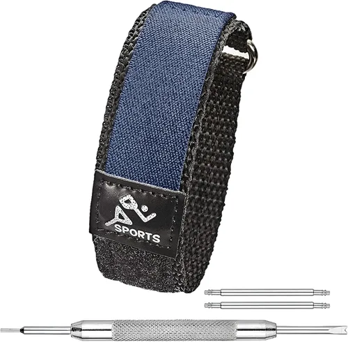 Vista 7 de Correa de reloj Alpine Sporty de nylon Correas de reloj de velcro de liberación rápida impermeables Correas de reloj ligeras y ajustables