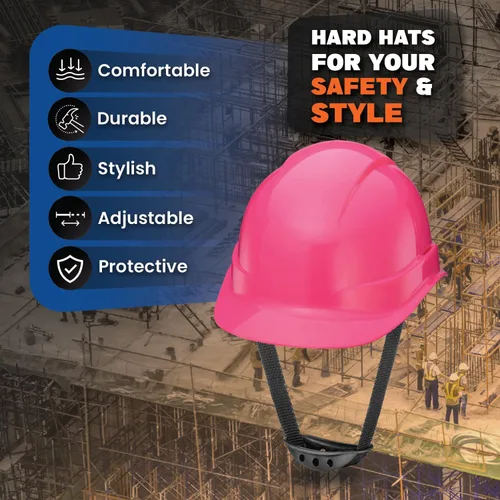 Vista 2 de Casco duro OSHA de color sólido sin ventilación estilo gorra con suspensión de 6 puntos