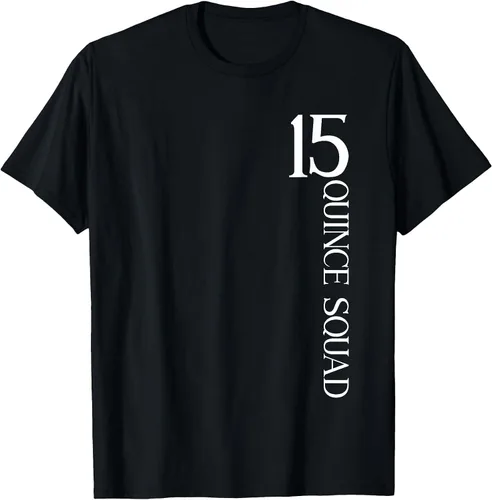 Vista 90 de Quince Squad Quinceanera 15th Birthday - Camiseta de quinceañera para niñas Asphalt Grey