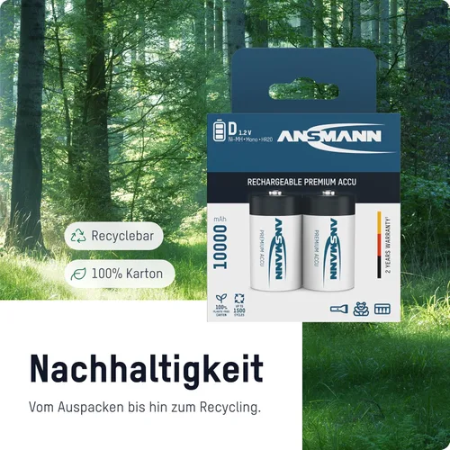 Vista 4 de Ansmann Max-E D 8500 mAh 2pk 5035362/01