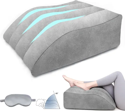 Vista 8 de Almohada de pierna inflable para después de la cirugía – Almohada de elevación de pierna para dormir de lado, hinchazón y circulación, almohada