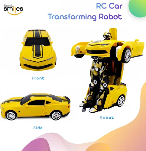 Vista 3 de Juguete de control remoto para niños, coche deportivo, robot transformador, vehículo a control remoto, juguetes para niños de 8 a 12 años