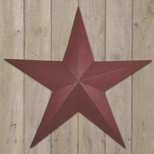 Vista 3 de Estrella de metal, color negro o rojo