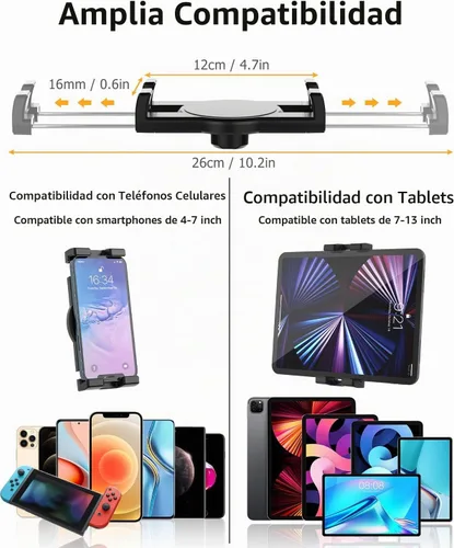 Vista 7 de Soporte para tableta con soporte para tazas, soporte universal
