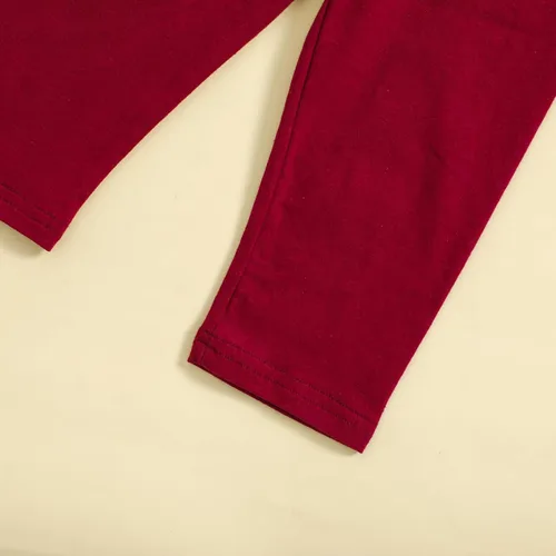 Vista 8 de Conjunto de ropa floral con volantes y pantalones para niñas pequeñas