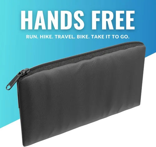 Vista 4 de Bolsa para correr, soporte delgado para teléfono con ranura para tarjeta de crédito, riñonera para hombres y mujeres, riñonera para corredores