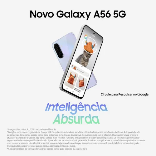 Vista 10 de Samsung Galaxy A56 5G 2025 128GB, Dual SIM 6.7 pulgadas 120Hz AMOLED, IP67 resistente al agua, Android 15 Modelo internacional desbloqueado