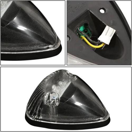Vista 4 de Auto Dynasty Compatible con Dodge Ram 1500/2500 / 3500 BR 5 X LED Luces superiores de techo de cabina (carcasa negra, LED blanco)