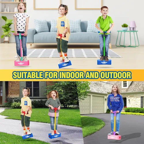 Vista 6 de CUUGO LET'S GO! CG Saltar Promueve Crecer Más Alto - Saltarín de Espuma para Niños, Juguetes para Niños de 3 a 12 Años, Niños Niñas, Juguetes al