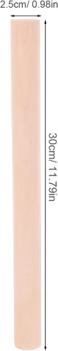 Vista 2 de Lurrose Mango de madera de repuesto para pala y cucharón de 11.81 pulgadas, mango ergonómico multiusos para herramientas de jardinería y hogar