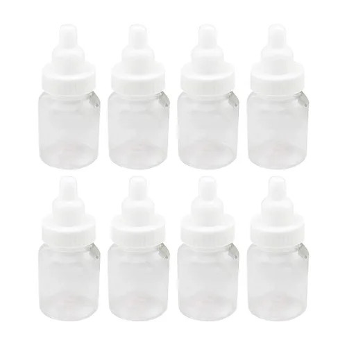 Vista 5 de Baby Shower Favor - Paquete de 36 mini botellas de leche para regalo de fiesta, cajas de 1.5 x 3.5 pulgadas, tarro de dulces para baby shower (azul)