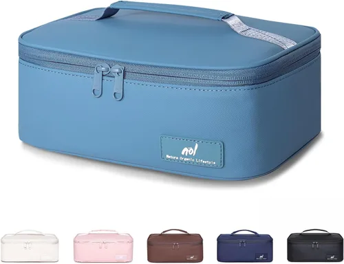 Vista 13 de NOL Natural Organic Lifestyle Bolsa de almuerzo pequeña Mini lonchera Bolsa de almuerzo aislada para hombres/mujeres A prueba de fugas Bolsa térmica