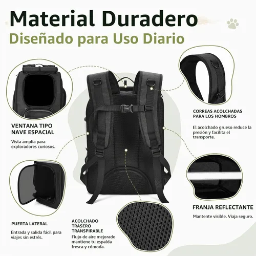 Vista 7 de Apollo walker Mochila transportadora para gatos pequeños y perros