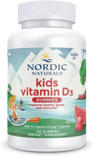 Vista 6 de Nordic Naturals Gomitas de Vitamina D3 para Niños, Explosión de Sandía Silvestre - 60 Gomitas - 400 UI Vitamina D3 - Salud Ósea, Inmunidad Saludable