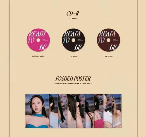 Vista 3 de TWICE - LISTO PARA SER (12º Mini Álbum) CD+Beneficio de Pre-Pedido+Póster Plegado (READY+TO+BE ver SET)