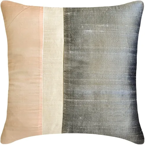 Vista 10 de Fabric Mart Direct Funda de cojín para sofá, fundas de cojín decorativas de color verde y gris, de 12 x 12 pulgadas, almohadas de retazos de bloques