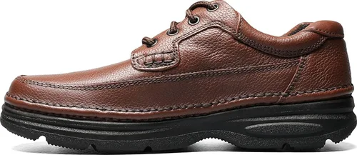 Vista 3 de Nunn Bush Cameron Oxford para hombre, café Tumbled L