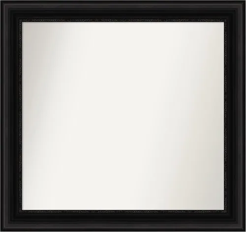 Vista 336 de Amanti Art Espejo personalizado, espejo de baño negro puente, espejo de pared o espejo de tocador de baño sobre el fregadero (26 x 26 pulgadas)