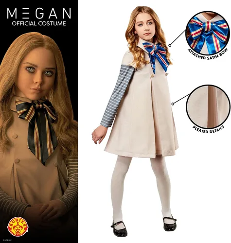 Vista 3 de Rubie's M3gan - Vestido de disfraz para niña, como se muestra
