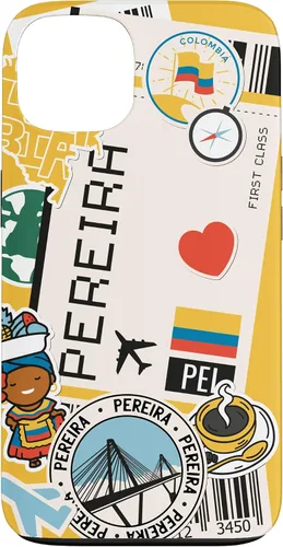 Vista 7 de Flight Boarding Pass Tag Label to Destination Pereira Case for iPhone 16