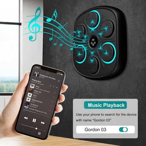 Vista 4 de OurStarry Modelo Nuevo 2025 Máquina de Boxeo Inteligente con Música para Adultos y Niños, Máquina de Entrenamiento con LED Montada en Pared, Equipo