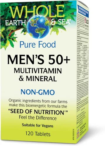 Vista 10 de Natural Factors, Multivitamínico y mineral para hombres, 1 porción contiene nutrición equivalente a ½ lb de verduras, 60 unidades (paquete de 1)