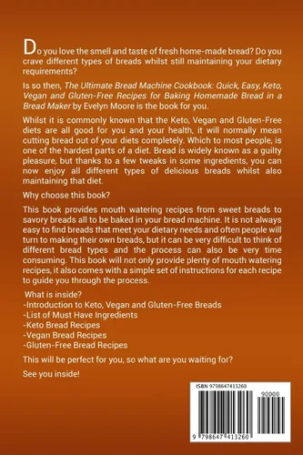 Vista 2 de The Ultimate Bread Machine Cookbook Quick, Easy, Keto, Vegan and Gluten-Free Recipes for Baking Homemade Bread in a Bread Maker