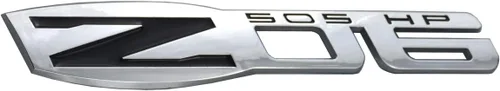 Vista 4 de 2 emblemas de guardabarros Z06 de repuesto para Chevrolet Corvette C5 (cromo/negro)