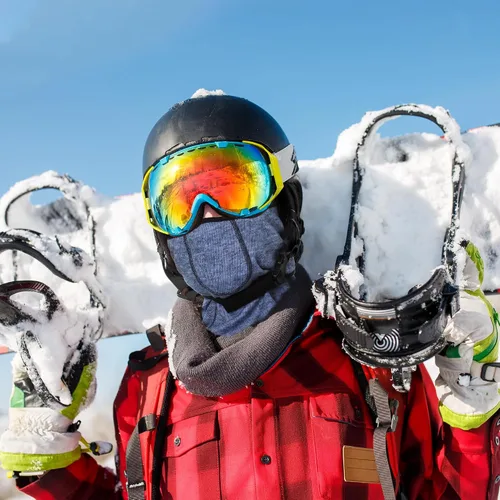 Vista 6 de Pasamontañas de esquí, máscara facial cálida para clima frío, invierno, esquí, snowboard, motociclismo, pesca en hielo, hombres