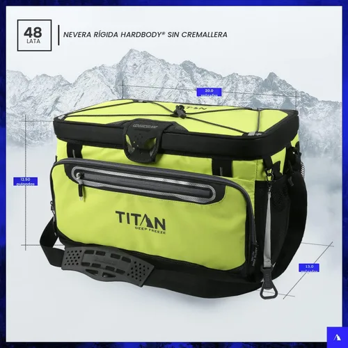 Vista 5 de Titan by Arctic Zone Deep Freeze Cooler - Zipperless Hardbody Cooler - Deep Freeze Insulation, HardBody Liner, and SmartShelf