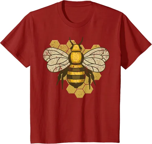 Vista 47 de Retro Beekeeper Beekeeper Honey Bumblebee Vintage Saves Bees T-Shirt Asphalt Grey
