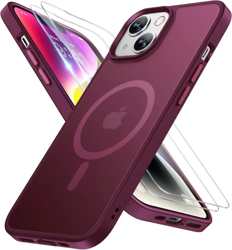 Vista 49 de Miracase Funda diseñada para iPhone SE 2022/SE 2020/7/8, funda multicolor de silicona a prueba de golpes (rojo)