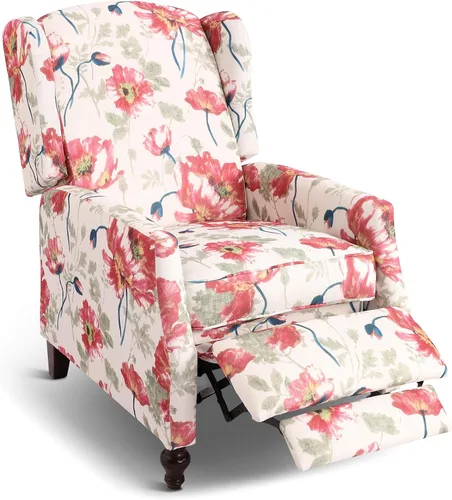 Vista 12 de Silla Wingback con masaje y calor, silla reclinable de tela copetuda, silla reclinable con respaldo de ala con control remoto, cojín acolchado
