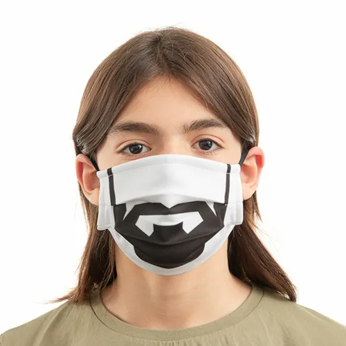 Vista 3 de Mascarilla Higiénica de Tela Reutilizable Beard Luanvi Talla M Pack de 3 uds
