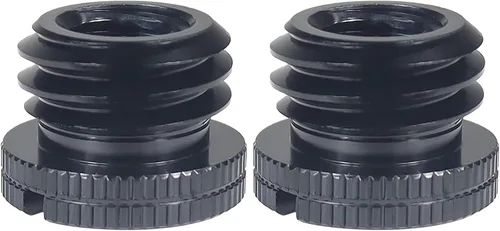 Vista 8 de Tornillo macho D18 1/4-20 3/8-16 hembra a 5/8-27 x 9 5/8-11 x 9 tornillos macho con agujeros laterales reforzados Tornillo de conversión para Negro