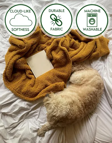 Vista 2 de Brooklyn Loom Marshmallow Sherpa Blush - Manta King de microfibra de 100 % poliéster, temática casual sólida, ropa de cama para adultos, certificado